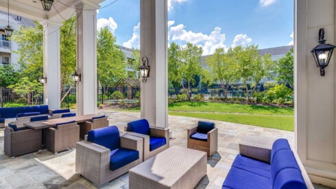 Outdoor couches and other amenities