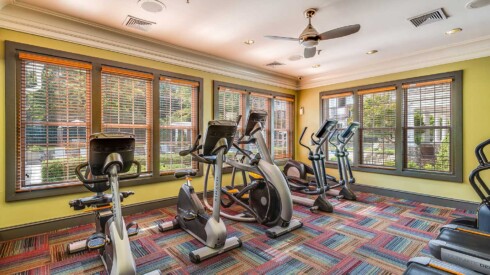 Fitness gym at Remington apartments