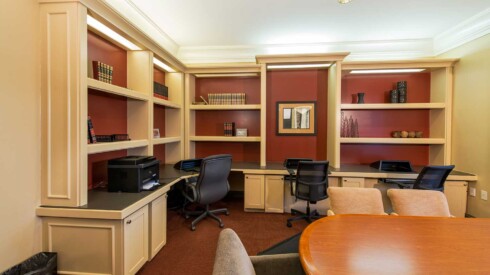 Office amenities at the Remington apartments