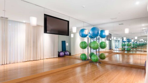 Yoga room in the Windmill Parc apartments